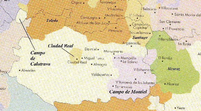 Territorios en 1591