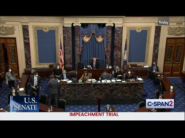 U.S. Senate Impeachment Trial Closing Arguments : CSPAN2 : February 13, 2021 7:56pm-10:33pm EST