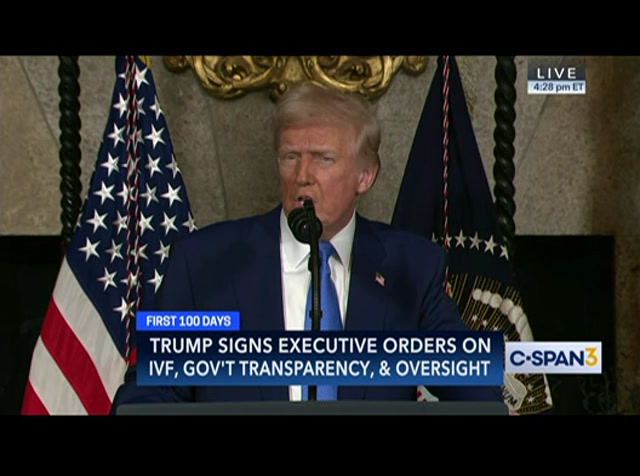 President Trump Signs Executive Orders at Mar-a-Lago : CSPAN3 : February 18, 2025 4:12pm-4:51pm EST