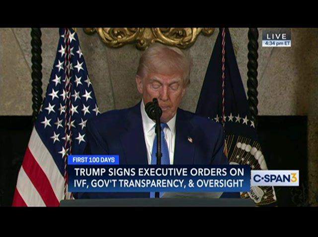 President Trump Signs Executive Orders at Mar-a-Lago : CSPAN3 : February 18, 2025 4:12pm-4:51pm EST