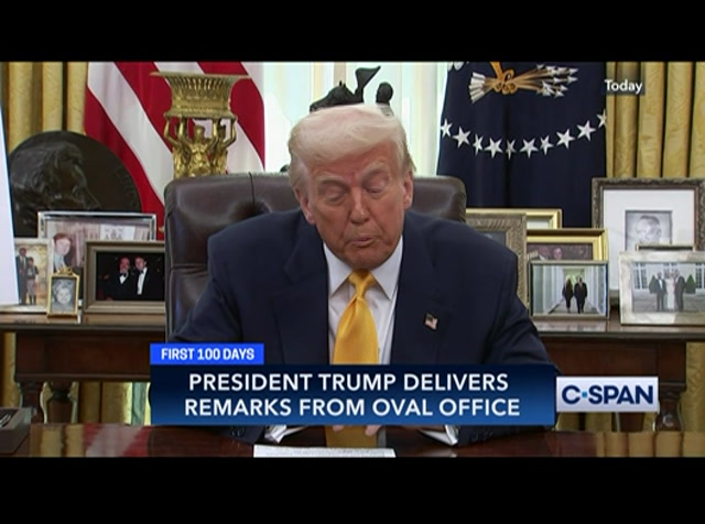 President Trump Delivers Remarks from Oval Office : CSPAN : March 7, 2025 8:40pm-9:17pm EST