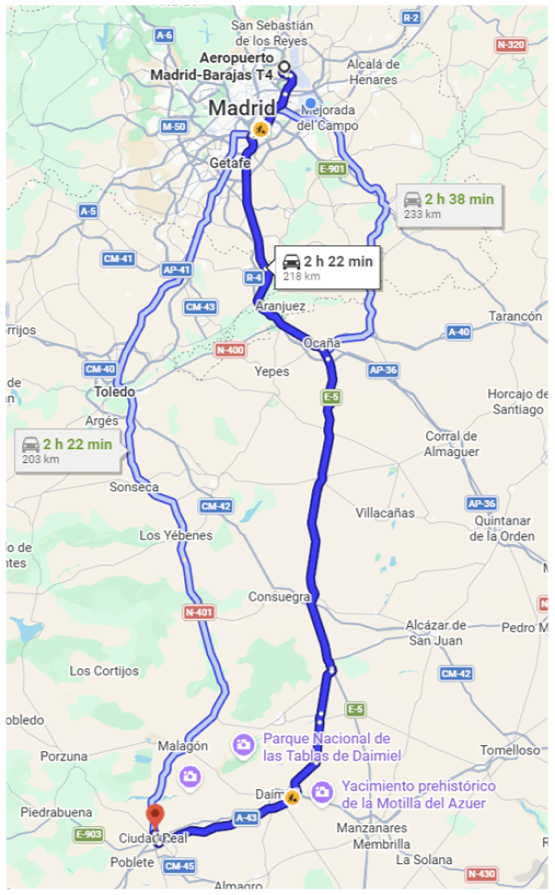 Driving Route Map