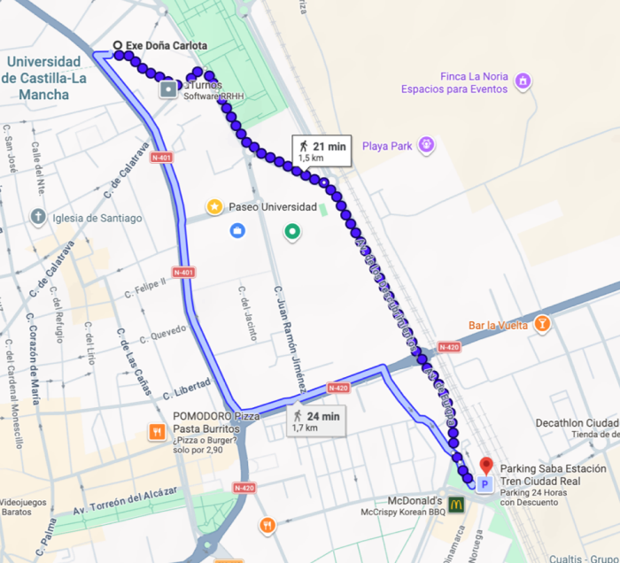 Walk to Hotel